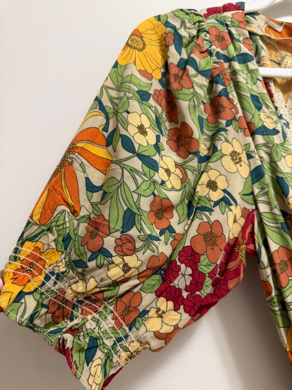 Sophia Wrap Maxi Dress - Gold Vintage Floral - Picture 10 of 11